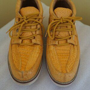 Vintage Sefeni B renam Men's USA 6 Mex 25 Ostrich and Caiman Leather Boots